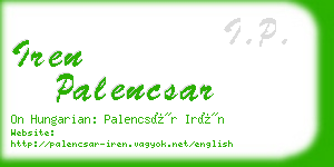 iren palencsar business card